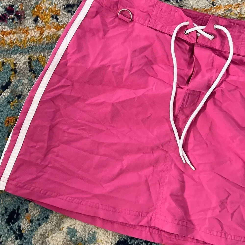 California cover size 9/10 pink striped beach skirt 90s